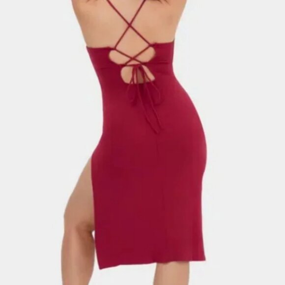 4X Everyday Split Strap Backless Bodycon Midi Chill Dress-Sensational NWT - Picture 1 of 8